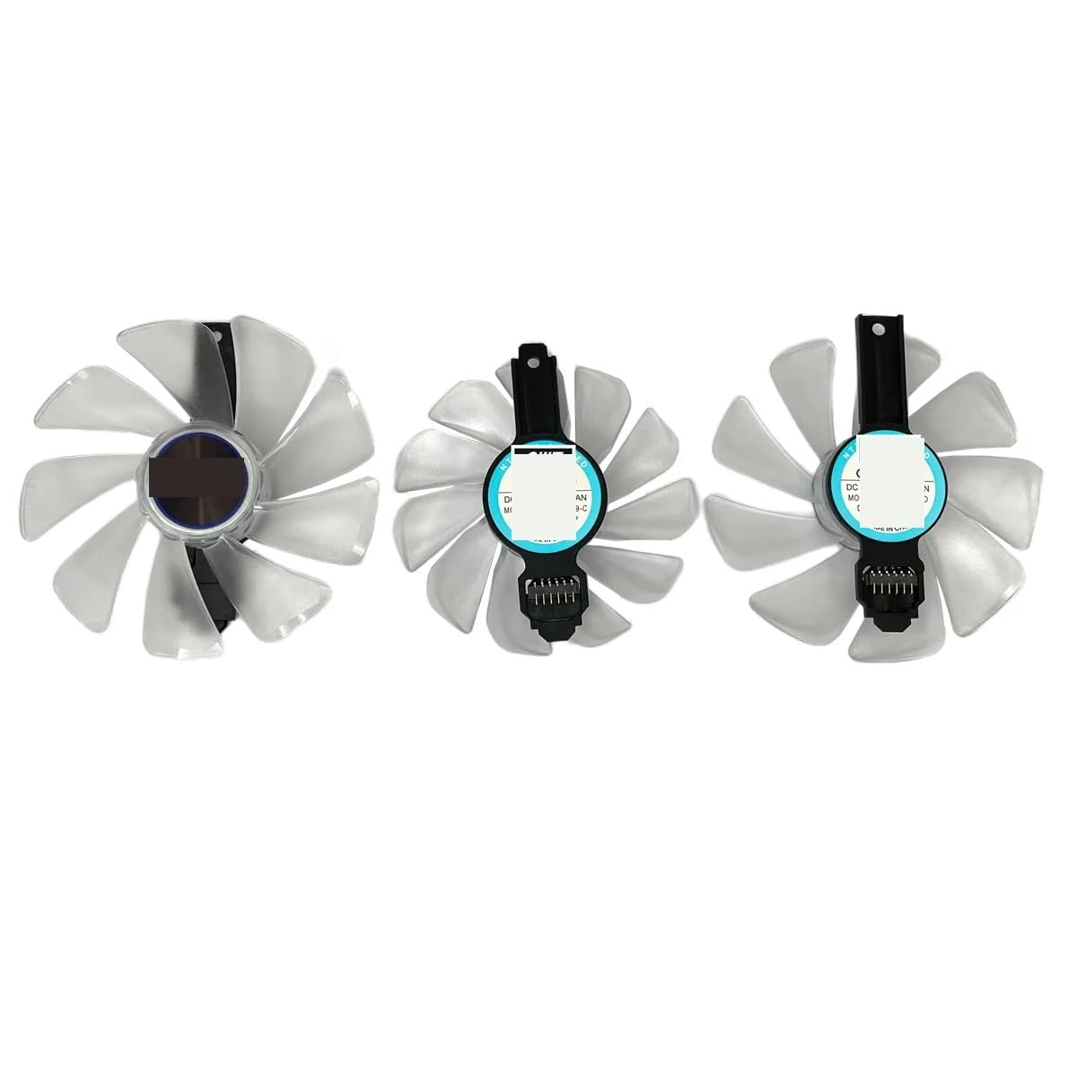 Ventilador de Repuesto para Tarjeta gráfica Sapphire RX 5700 XT 8 GB Nitro, CF1015H12D, CF9010H12D, FD10015M12D y FDC10H12D9-C(White 3-Fan FD)