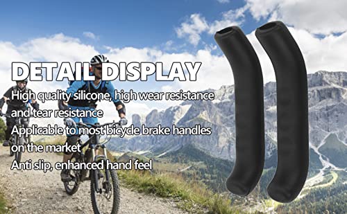 Ycle Brake Lever Grip Protector Cover 5 Colors Anti Slip Brake Handle Silicone Sleeve For Mountain Road Bike Cycling 1 Pair(Black) Shimano 600 Hoods Mtb Brake Lever Grips Break Cover Bike #TOP3
