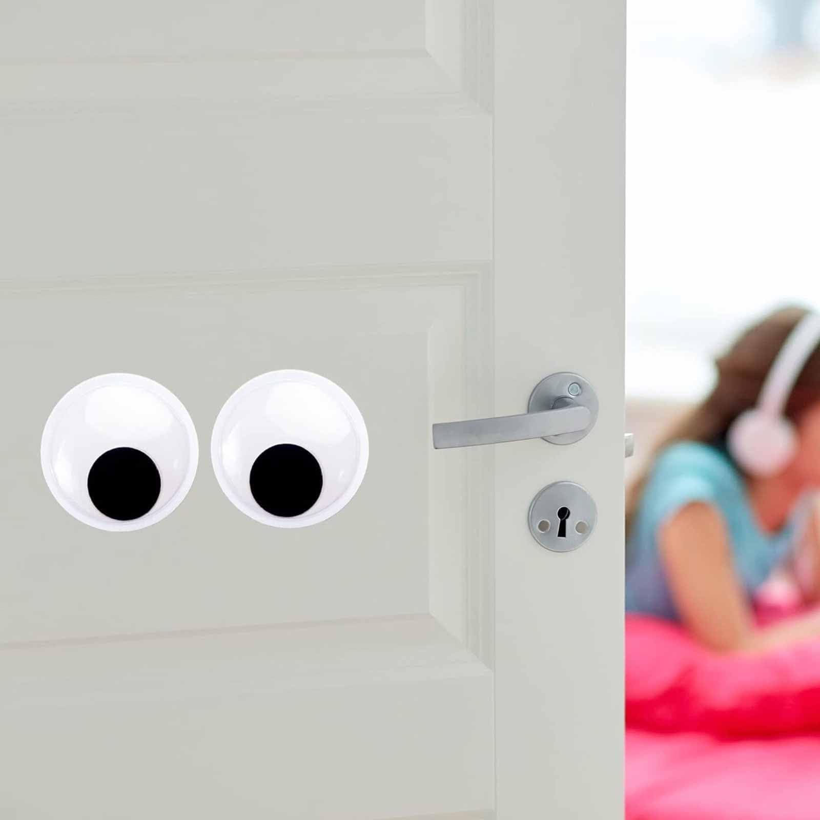 FANGZIDM 500 Pezzi Occhi in Plastica Autoadesivi Mobili [Wiggle Eyes