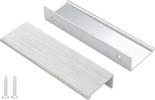 Miniatura 32 de Peaha Paquete de 30 manijas de gabinete de cocina de 5 pulgadas, tiradores negros para cajones de tocador, borde de puerta, tiradores de dedo