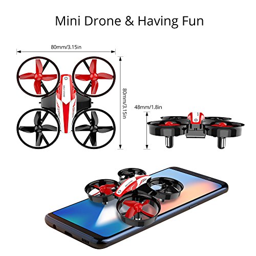 Holy Stone HS210 Mini Drone RC Nano Quadcopter Best Drone for Kids and Beginners RC Helicopter Plane with Auto Hovering, 3D Flip, Headless Mode and Extra Batteries Toys for Boys and Girls
