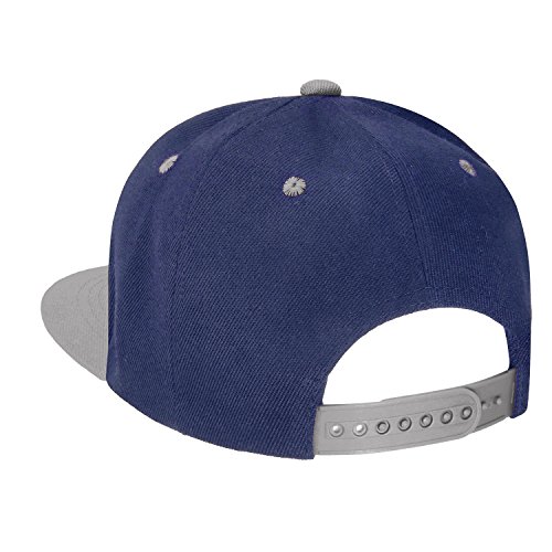Image of Classic Snapback Hat Cap Hip Hop Style Flat Bill Blank Solid Color Adjustable Size
