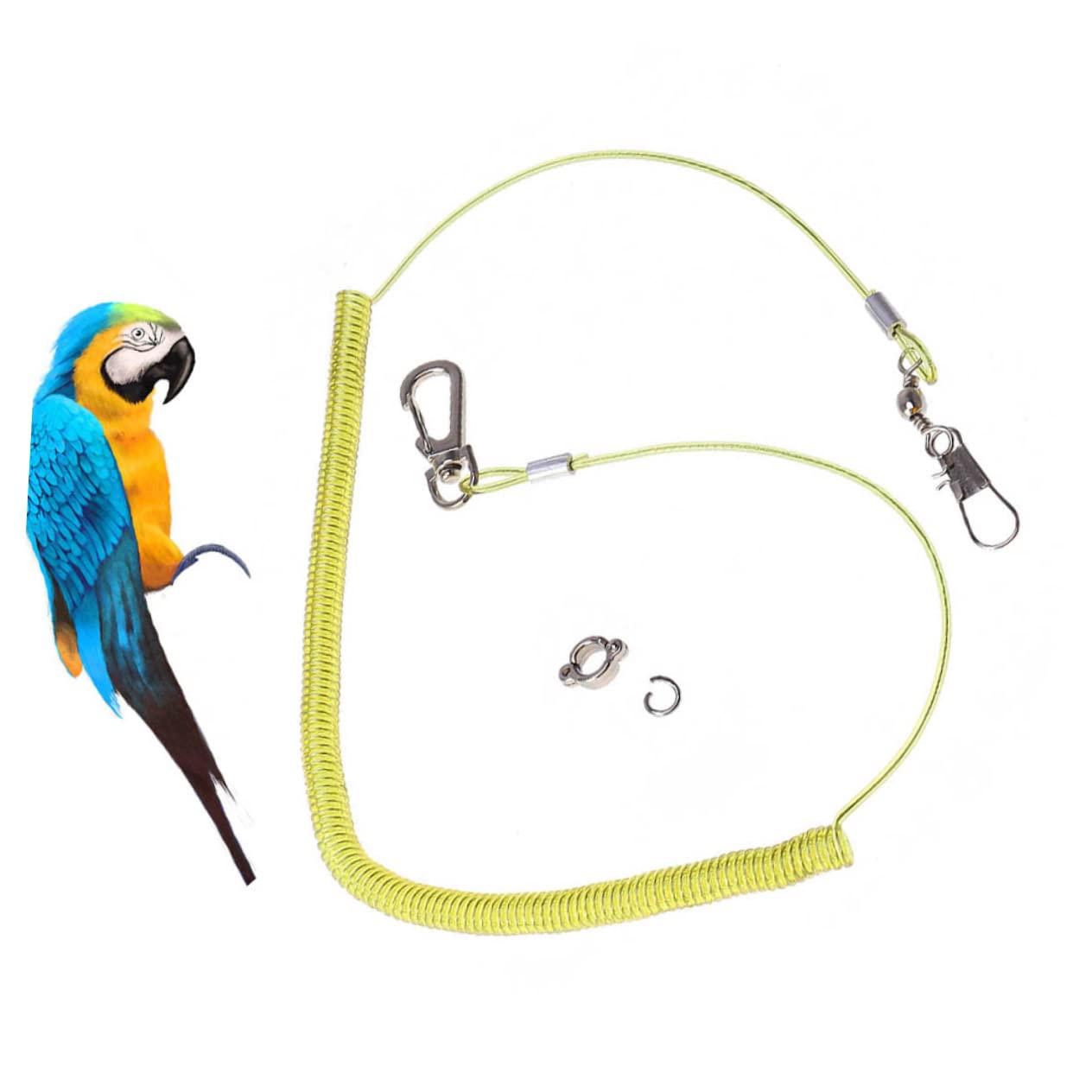 VICASKY 1pc 5 Parrot Training Leash with Bite Elastic Rope Flying Harness for Birds Includes Claw Ring Random Color for Outdoor Adventures Random Color