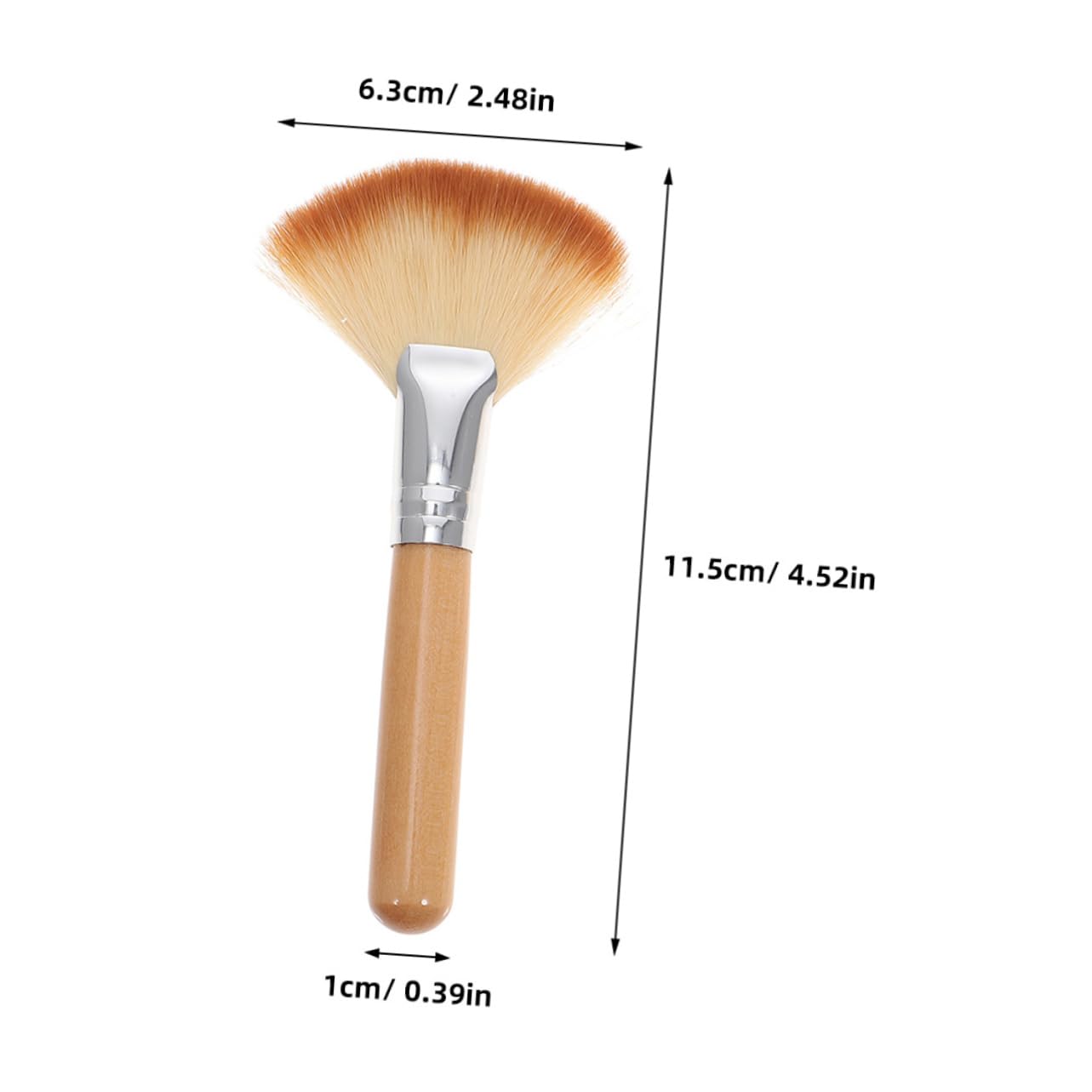 HAPINARY Facial Makeup Brush Set 4pcs Bristle for Blush Highlighter Powder Compact Easy to Carry