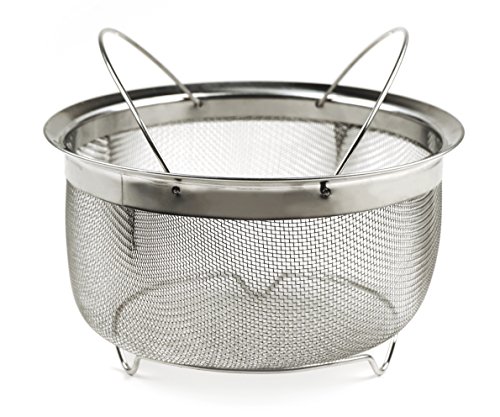 RSVP International (M8-FH) Mesh Colander Strainer Basket with Folding Handles, 3 Quarts |