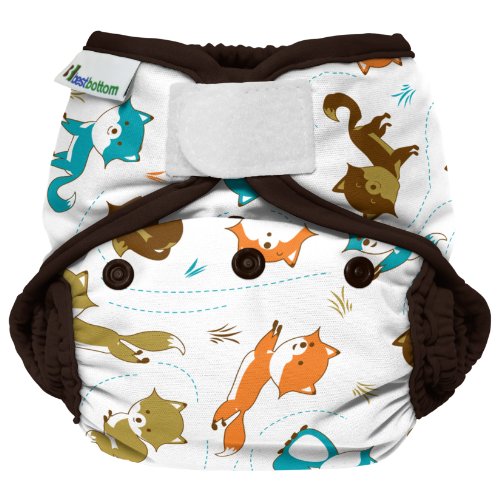 Best Bottom Cloth Diaper Shell-Hook and Loop, Fox Trot
