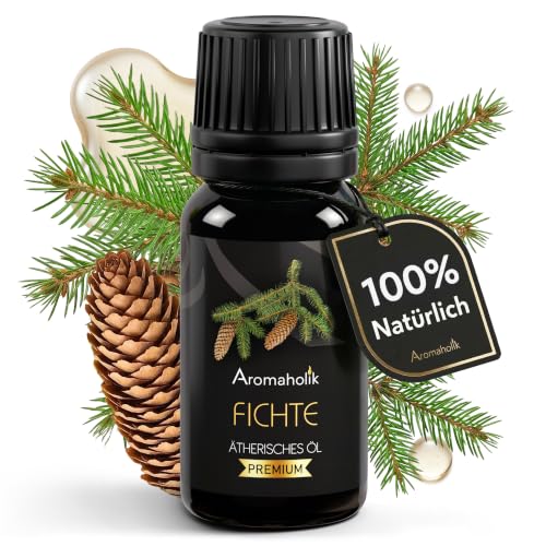 Fichtennadelöl BIO 100% 10 ml - Ätherisches Öl für Saunaaufguss Diffuser & Massage Duftöl für Aromatherapie Raumduft Duftlampe Wellness & Spa Aromaholik