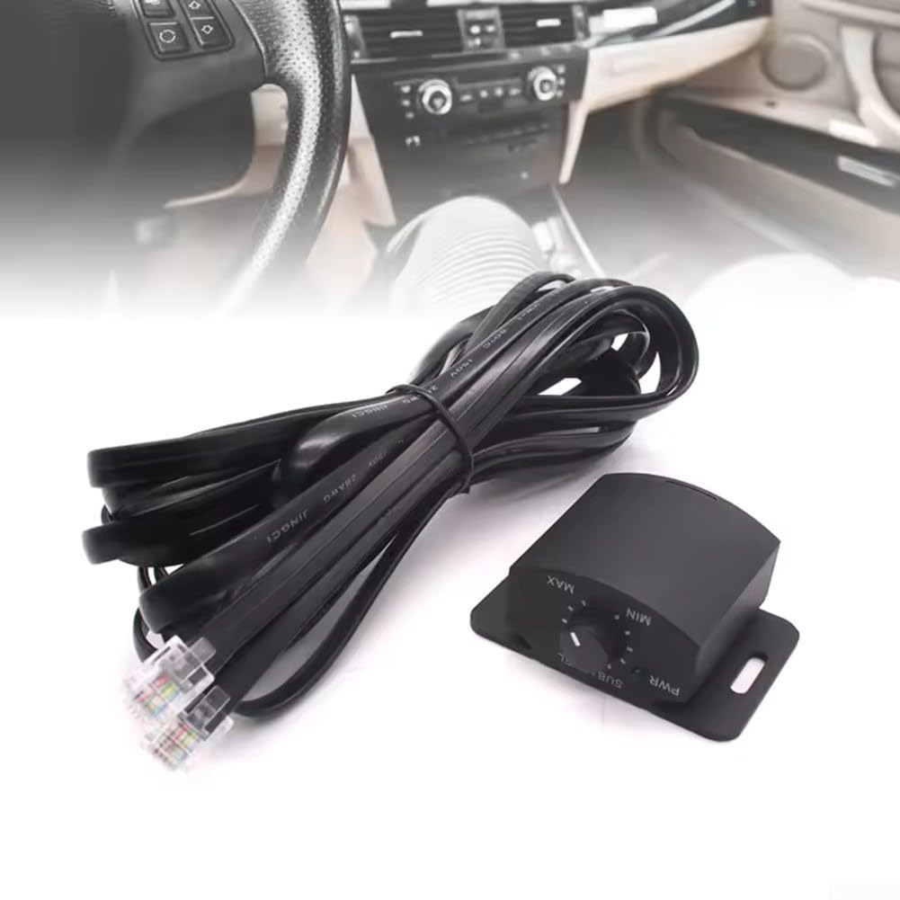 Jonikuper Car Audio Volume Remote Controller for Bass and Subwoofer Adjustment, Black PVC Bass Knob for In-Car Sound System Customization — view 3