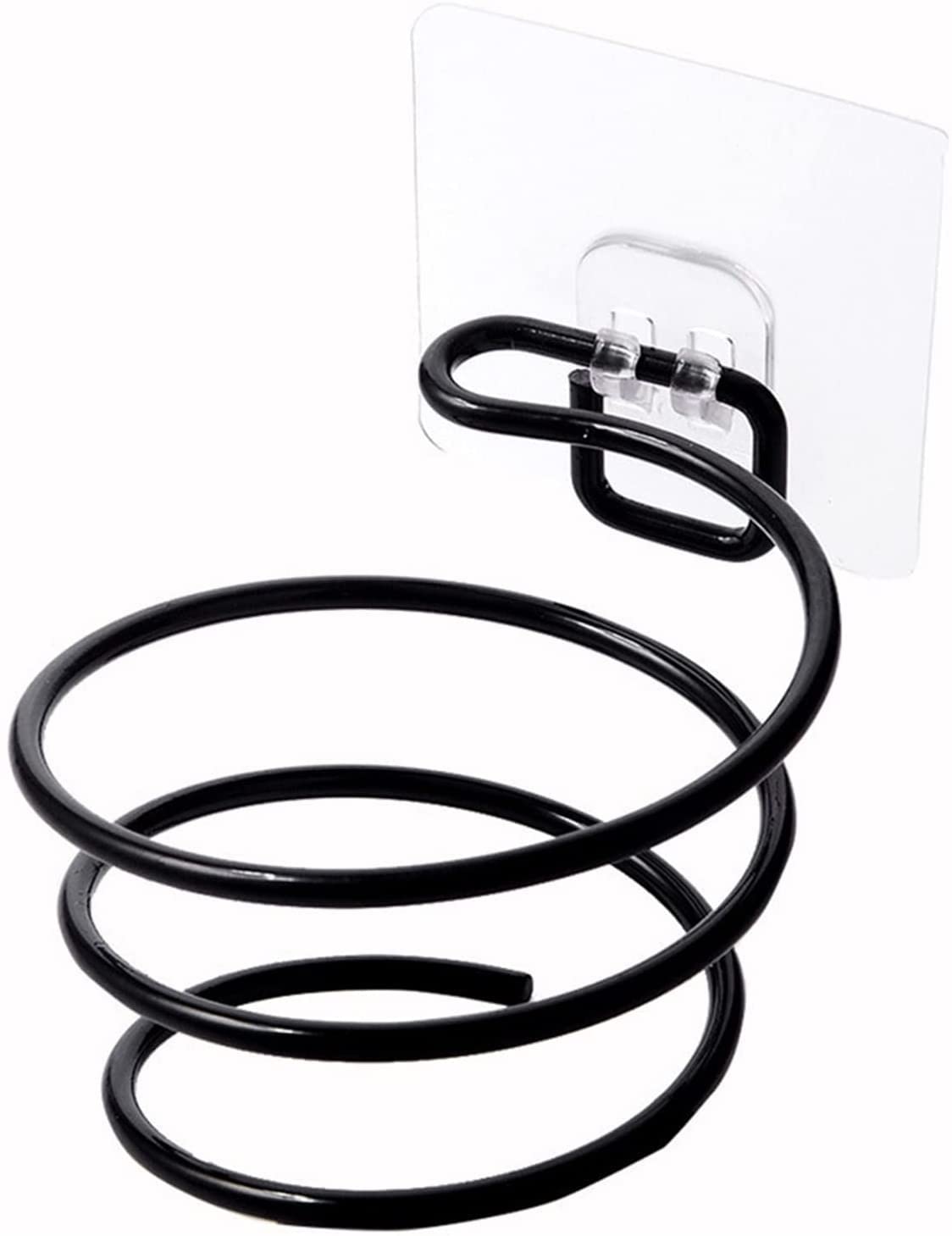 BDAYEK Hair dryer holder Iron Hairdryer Holder,Blow Dryer Rack,Modern Bathroom Accessories Wall Mounted,Sticky Hair,Styling Tools Organizer Storage(Black)