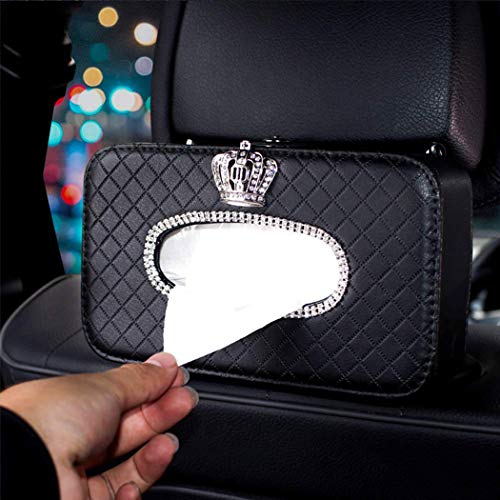 ESKONKE Car Tissue Box Leather Facial Napkin Holder Universal Box Cover for Automotive