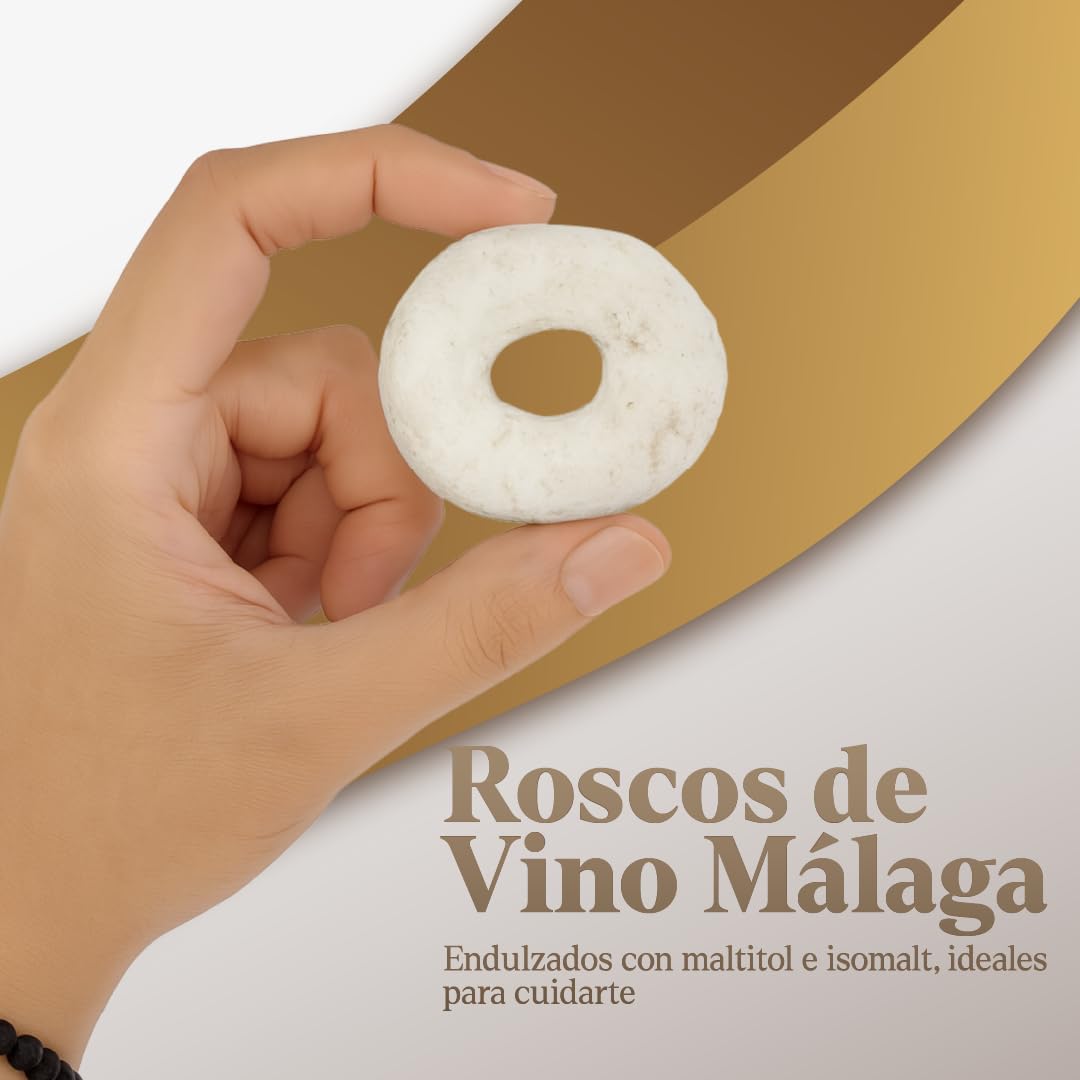 LAPASION - Roscos de Vino Málaga Con Edulcorante | Rosquillas Sin Azúcar | Dulce Tradicional | 3 Kg