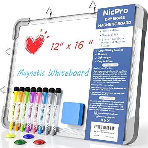 OSALADI Magnetisches Whiteboard 30x20cm - Trockenabwischbar Für Tür & Wand