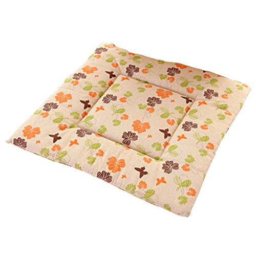 Blancho Cotton and Linen Printed Chair Pads Office Fresh Style Cushion (42.5x42.5cm)