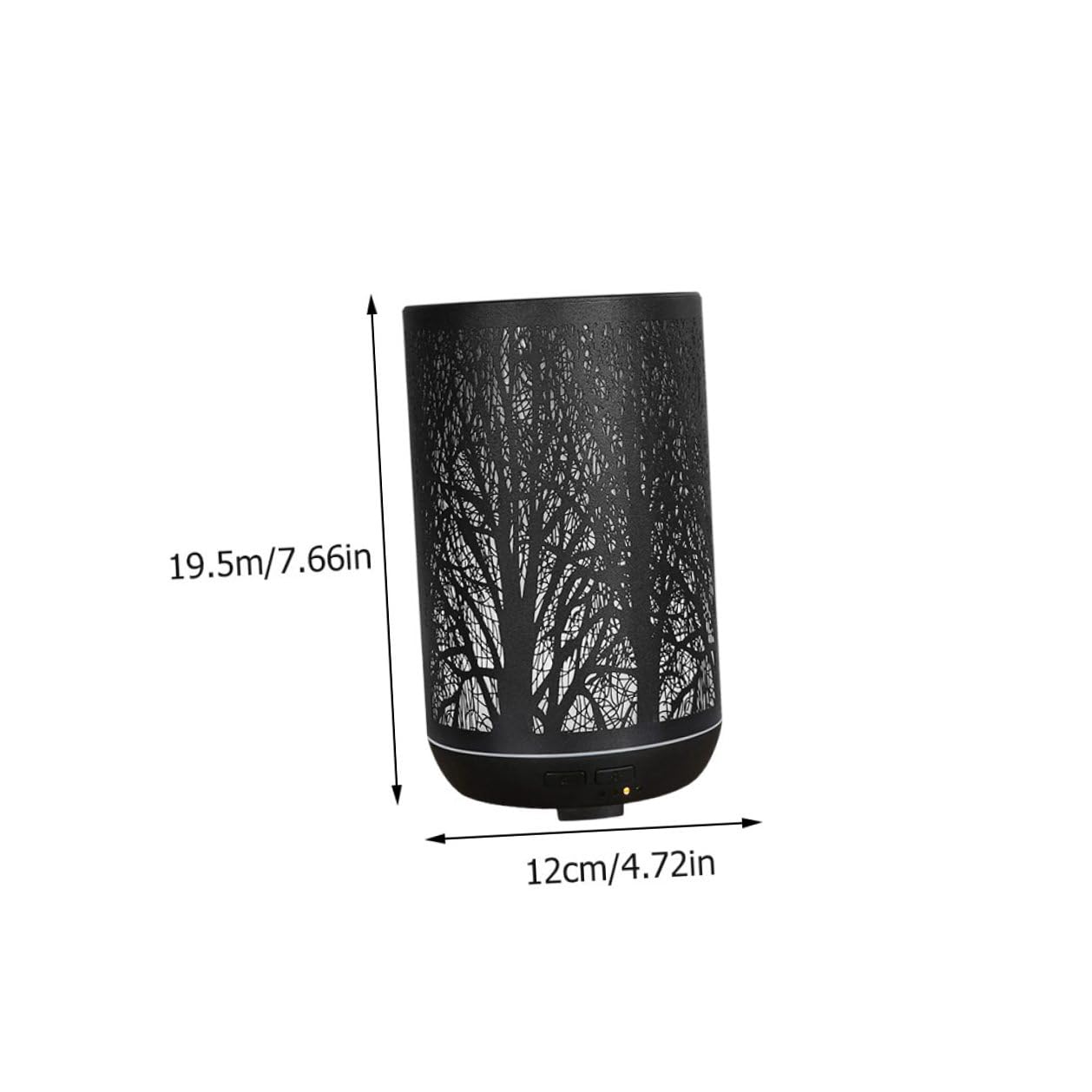 Hohopeti Diffusore da Tavolo 300Ml per Aromaterapia e Umidificatore Domestico in Metallo Traforato Compatto e Portatile per Rilassamento e Uso in Casa o Ufficio