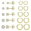 B-Gold Hoop and Stud (10 Pairs)