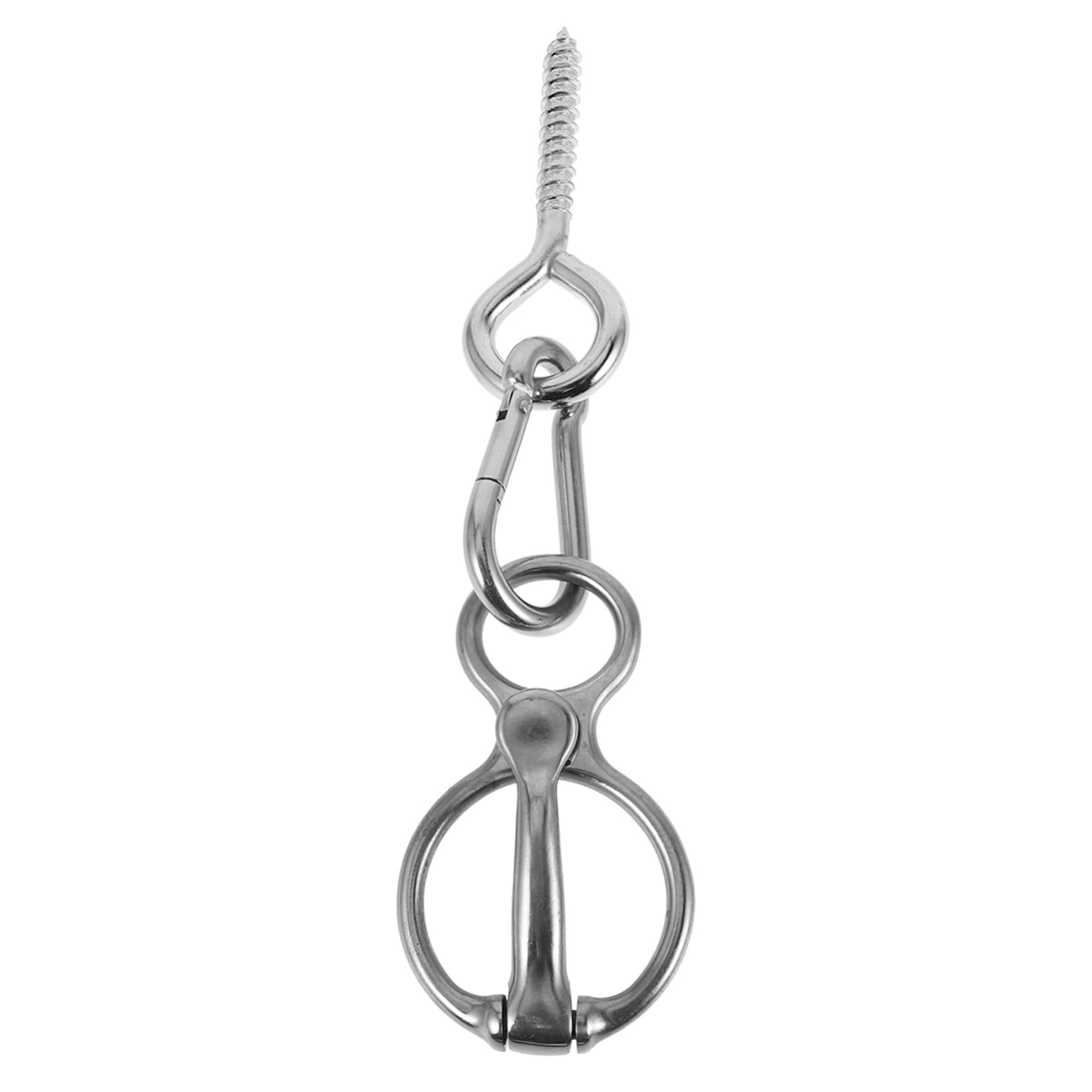 Mikikit Horse Barn Accessories Equestrian Bucket Hooks Tack Horses Supplies Stainless Steel Tie Down Ring