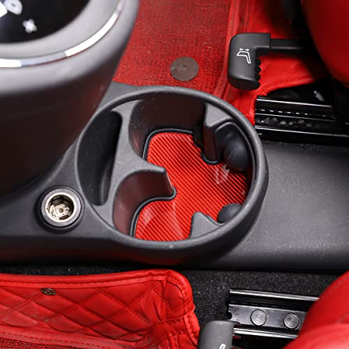 Accesorio Portavasos Carbono Rojo para Fiat 500 2011-2019 miniatura 2