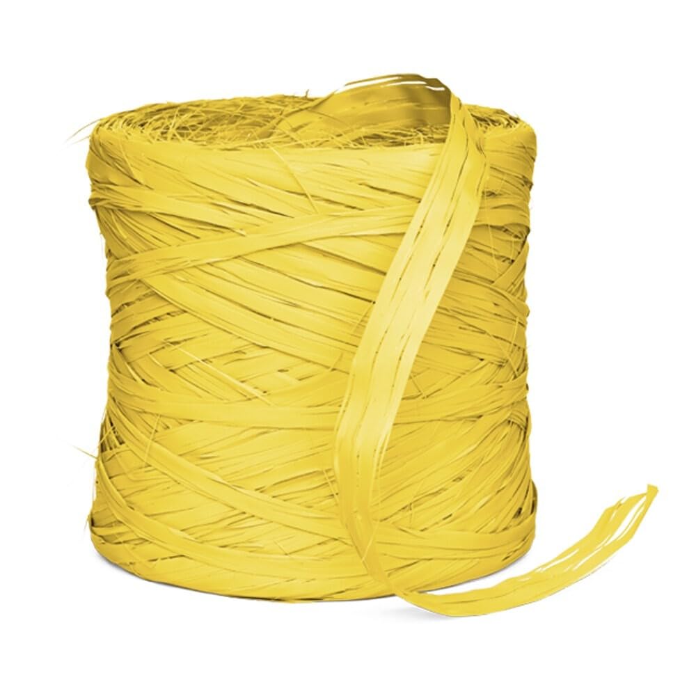 Geschenkbast-Raphia Geschenkband gelb 200 m, 1 Rolle(n)