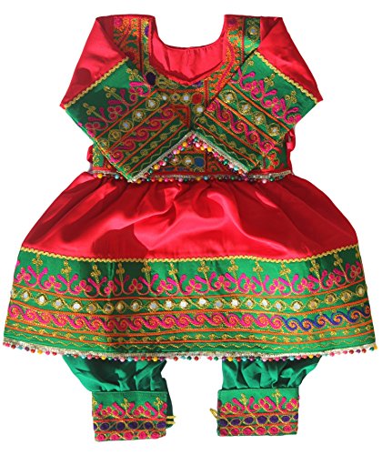 Muslim Baby Afghani Dress (12M) Red