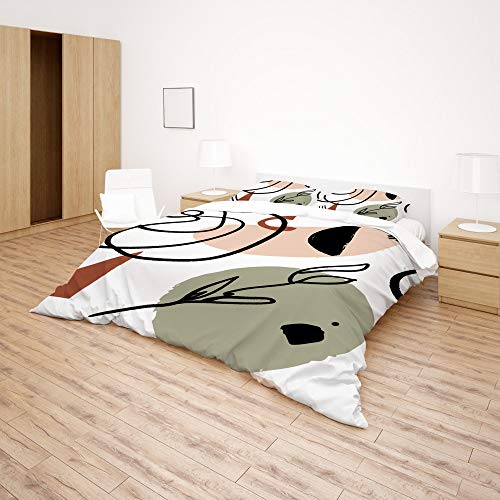 Housse de couette bohème avec 2 taies d'oreiller pour lit double - 5