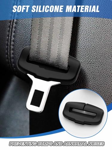 image for fccairms 2Pcs Seat Belt Buckle Holder, Silicone Auto Seat Belt Buckle 