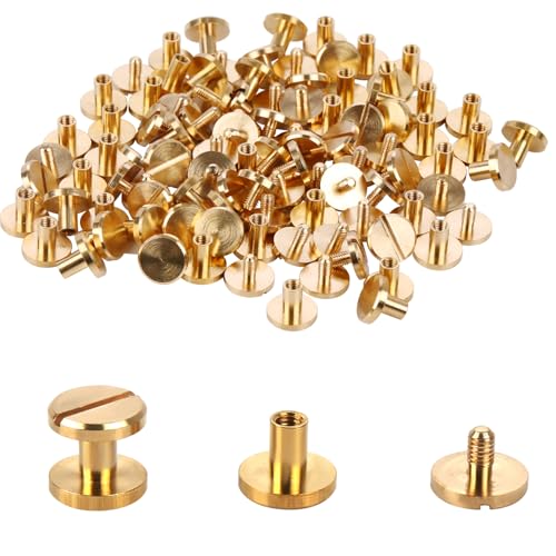 Écrou Phillips de 10 mm pour décoration du cuir et reliure de livres x50