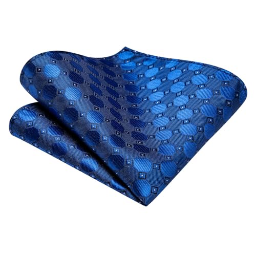 Image of Dubulle Mens Tie Set Solid Paisley Silk Striped Necktie for Men with Cufflinks Tie and Pocket Square
