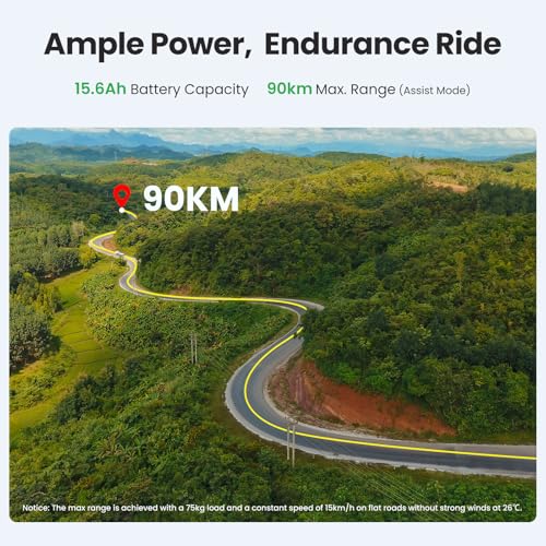 Touroll B1 Electric Bike for Adults, 26'' City Urban E-Bike, 36V 15.6Ah Removable Battery, 90Km Range, Dual Disk Brake, 7 Speed Adjustable handlebars Electric Bicycle - Image 4