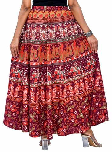 Image of Premium Cotton Skirt for Women with Pocket, Free Size