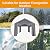 GarveeLife Carport Canopy 10'x20' Heavy Duty Waterproof Portable Garage 4 Roll-up Doors & 4 Windows All-Season Carport for Car Truck Boat Storage, Grey
