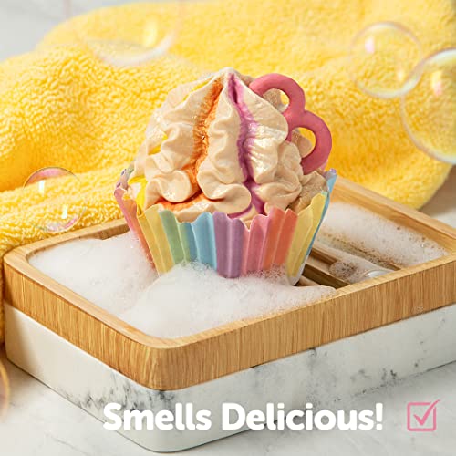 Cupcake Body Soap, Soap For Kids, Fun Bath Soap, Handmade Soap With Coconut Oil, Vegan, Sls Free, Paraben Free (Unicorn/Birthday Cupcake/Rainbow Twist) #TOP4