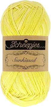 Scheepjes Sunkissed Cotton Yarn, 50g - 022 Morning Sunrise Yellow
