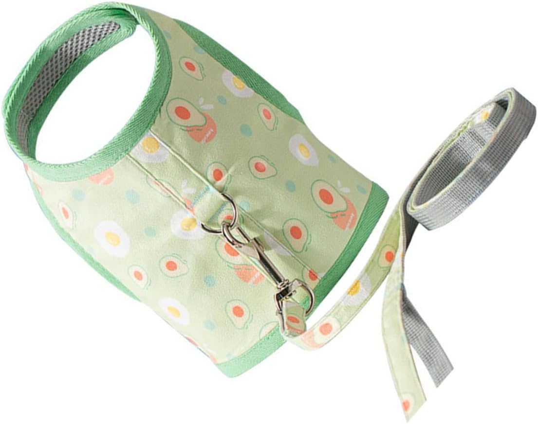 Ciieeo Cat Harness and Leash Set, Breathable Mesh Avocado Pattern Vest, Medium Size for Cats 6-9 Lbs, Comfortable Walking Harness for Pets