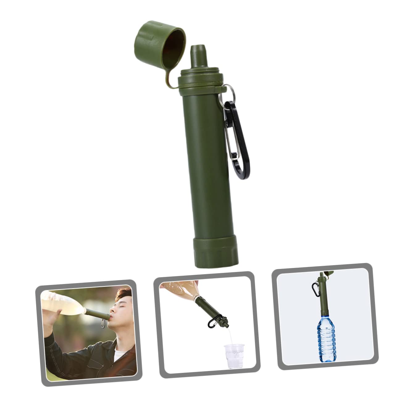 Sosoport 3pièces Filtre à Eau Portable Pour Camping Purificateur Compact Et Léger Équipé Une Filtrante Pour Accès Facile à Eau Potable Extérieur