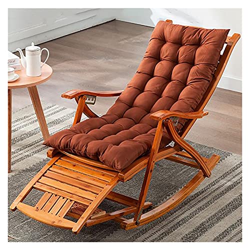 Genérico Silla de Madera de Gravedad Cero 3 en 1 mecedoras Plegables/Silla Adirondack/tumbonas, Silla reclinable para Exteriores con apoyabrazos Almohada de Masaje de pies, Asiento reclinab