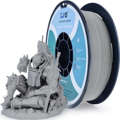 Image of ZIRO High Toughness 3D Printing Material, Matte 1kg 1.75mm Spool, Gray | Fit for Most FDM 3D Printer, 1.75mm 1KG Spool, Dimensional Accuracy + /-0.03mm, Colorful PLA FilamenT