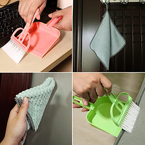 Lamoutor 3 Pack Mini Hand Broom And Dustpan Set Small Dust Pans With Brush Set Cleaning Tool For Desk, Car And Animal Waste #TOP2