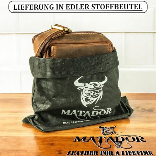 Bolso de hombro compacto MATADOR de cuero auténtico para evitar bolsillos llenos 6