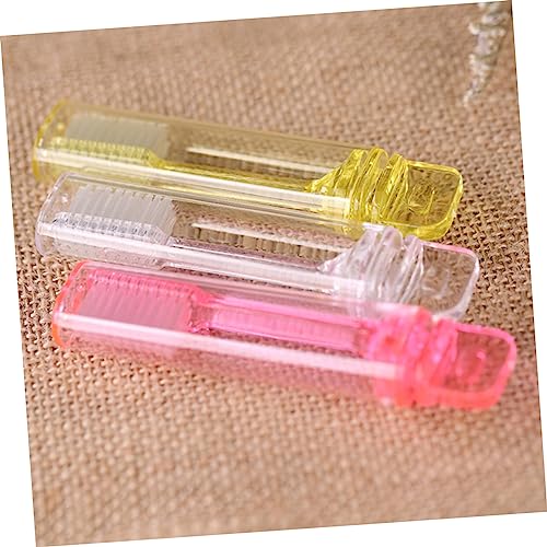 Anneome 1 Stück Einweg Falt Zahnbürste Tragbare Reise Zahnbürste für Camping und Wandern Transparent Hygienisch und Leicht für Unterwegs – Bild 3