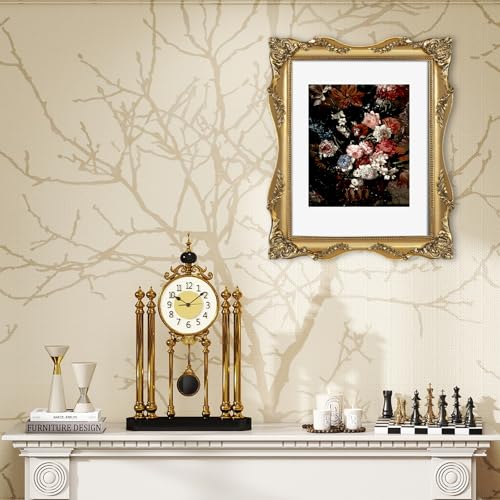 Image of 11x14 Gold Frame Vintage Picture Frame Victorian Ornate Gothic | Real Glass, Matted to 8x10 or 11 x 14 Photos, Wall Hanging