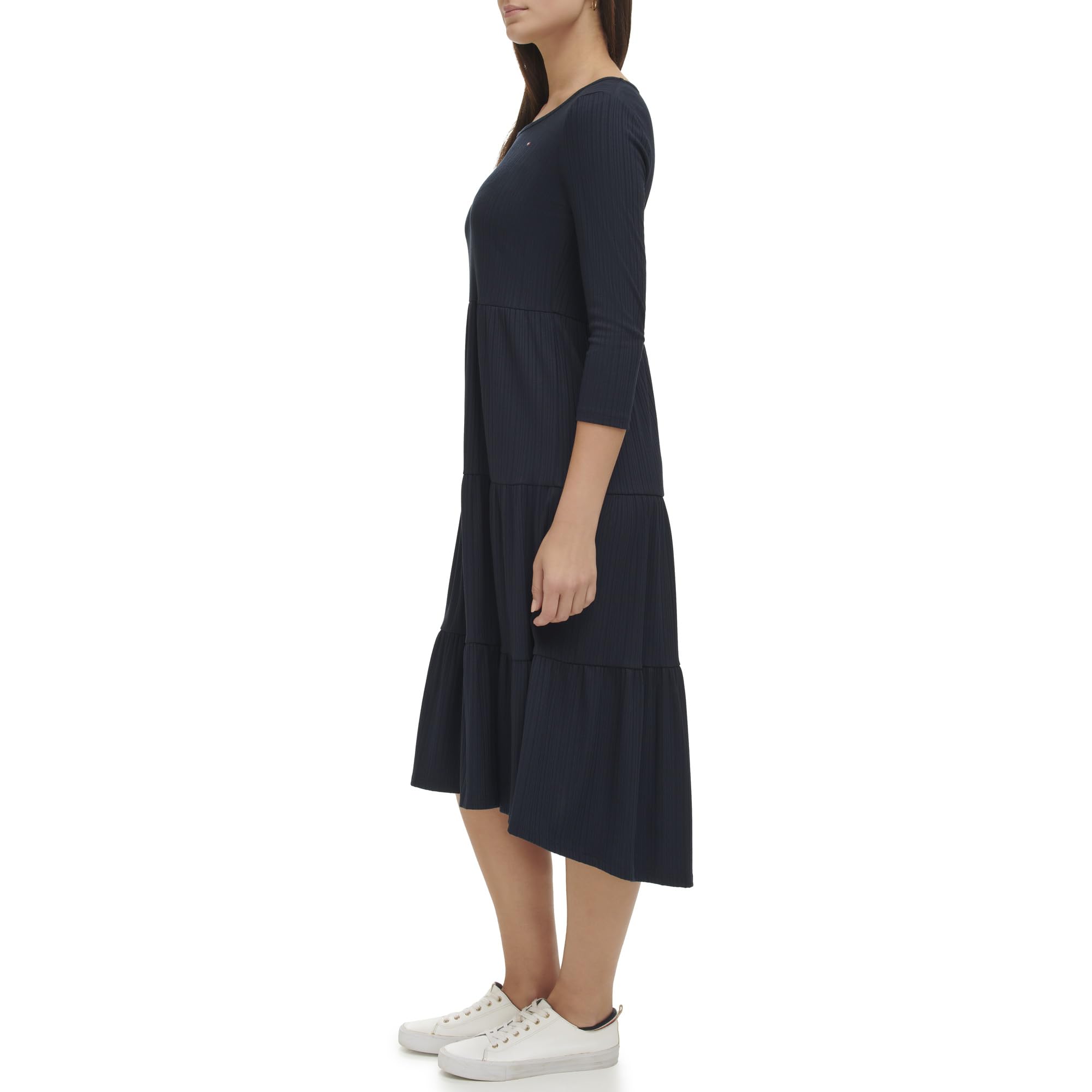 Tommy Hilfiger Nieformalna sukienka Kobiety Tiered Stripe Midi Dress