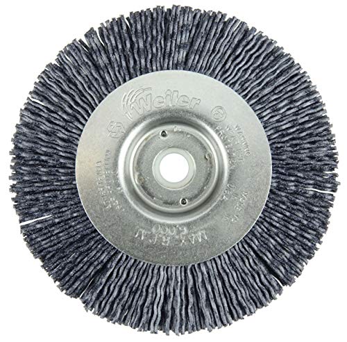 Image of Weiler 31100 Burr-Rx 4 inch Narrow Face Wheel, .043 /120CG Crimped Fill, 1 /2 inch-3 /8 inch Arbor Hole, Made in The USA (Pack of 2)