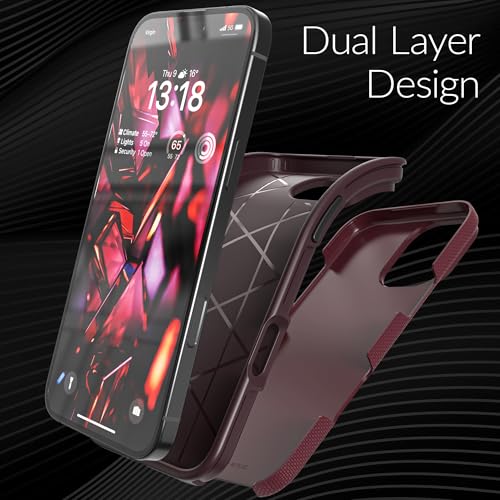 Image of Crave Dual Guard Compatible with iPhone 16 Plus Case, Compatible with MagSafe Shockproof Protection Dual Layer Case for Apple iPhone 16 Plus (6.7 inch) - Berry