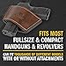 Dual Threat IWB/OWB Universal Belt Slide Holster | Made in USA | Ambidextrous Full Grain Leather Holster | Open & Concealed Carry | Fits Glock, Taurus, Springfield, Sig Sauer & Virtually Any Handgun