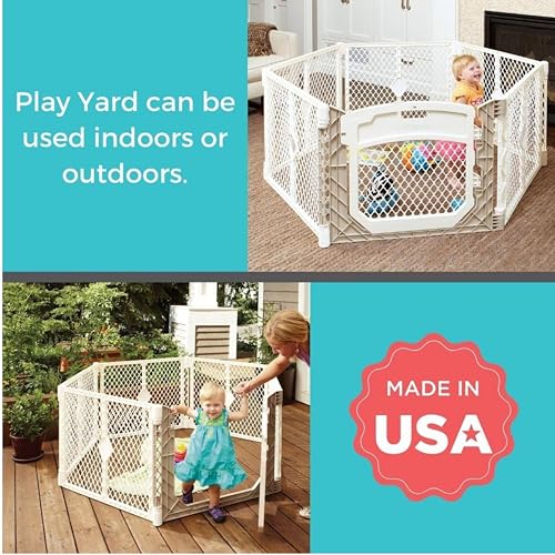 Toddleroo by North States Superyard Ultimate 6 Panel Play Yard with Wall Mount Kit, Made in USA - Thumbnail 4