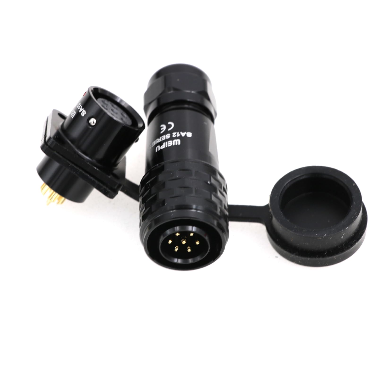ZBLZGP WEIPU SA12 7 Pin Waterproof Aviation Connector SA1210/P SA1213/S Male Plug Female Socket Panel Industrial Aviation Metal Connector Adapter