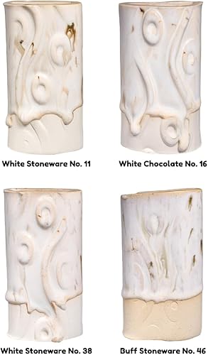 Miniatura 5 de AMACO Potter's Choice Flux PCF-74 River Birch Glossy Cream High Fire Glaze Pint, 16 oz (16.0 fl oz), Cono de fuego medio alto en capas 5-6 (PCF)