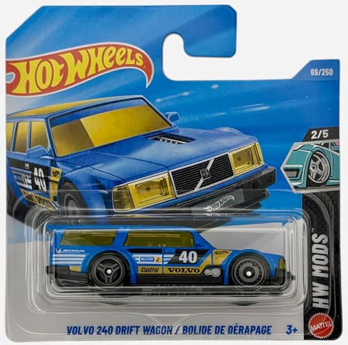 Image of Hot Wheels Volvo 240 Drift Wagon HW Mods Ages 3 and Up 69 /250 (Blue)