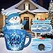 Fayavoo 5FT Christmas Inflatables Outdoor Decorations, Cute Blue Inflatable Snowman Outdoor in Mug, Christmas Blow Up Yard Decorations with Built-in LEDs for Xmas Holiday Lawn Garden Party Decor