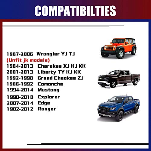 Flycle 1 Inch 5X4.5 Wheel Spacers For Tj Yj Xj Mj Kj Kk Zj, 4Pcs 5X114.3Mm Wheel Spacer For Wrangler Ranger Explorer Mustang Edge 1/2-20 Studs With 82.5Mm Bore #TOP2
